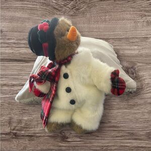 NWT Bearington Collection Kids White Brown Willie Melt Christmas Bear Plush OS